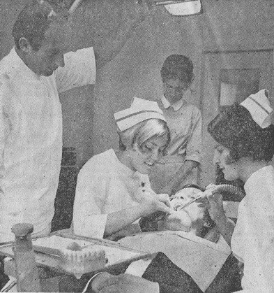 Pilotprojekt Dentalhygienikerinnen, Ganzseitigen Berichterstattung in der Mittelbayerischen Zeitung, 1969